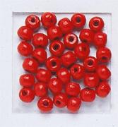 Perle in legno rosse 1 cm