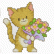 Cat with flowers