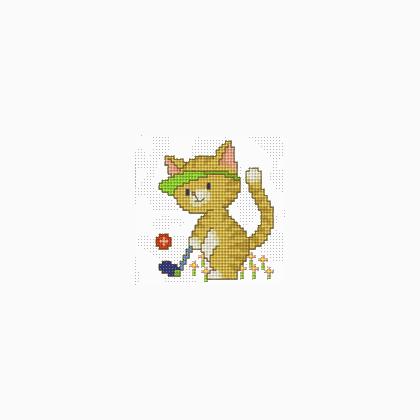 Cat with golf club