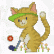 Cat with golf club