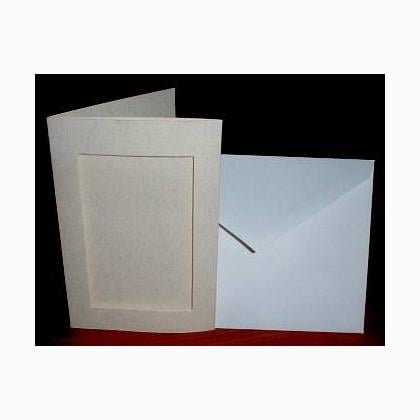 Tarjeta con abertura rectangular: pergamino