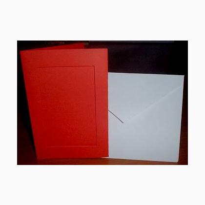 Tarjeta con abertura rectangular: rojo