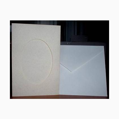 Tarjeta con abertura oval: pergamino