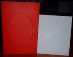 Tarjeta con abertura oval: rojo