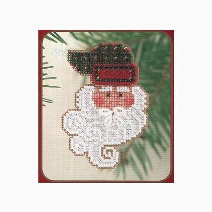 Decoraciones las caras de Papá Noel: Joyful Santa