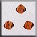 13065 Rondele Champagne Topaz 4mm