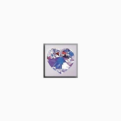 13047 Large Heart Crystal AB
