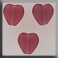 12273 Channeled Heart Matte Fushia