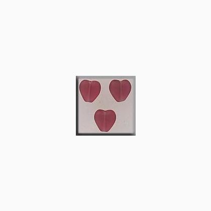 12273 Channeled Heart Matte Fushia