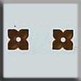 12190 4 Petal Flower Matte Autumn Topaz