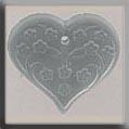 12183 Medium Floral Emb. Heart Matte Crystal