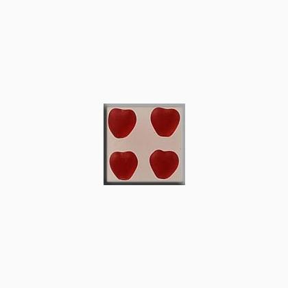 12088 Medium Channeled Heart Matte Ruby