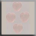 12086 Small Channeled Heart Matte Rosaline