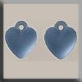 12076 Very Sm Domed Heart Matte Lt Sapphire