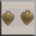 12075 Very Sm Domed Heart Matte Gold