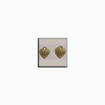 12075 Very Sm Domed Heart Matte Gold