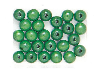 Perlas de madera verdes 0,8 cm
