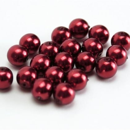 Perlas Fucsia 6mm.