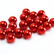 Perlas rojas de 8mm.