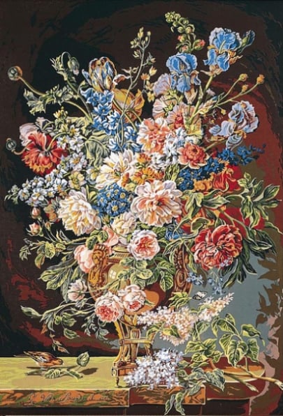 Jarrón de flores del siglo XVIII