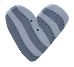 NH1006B - Blue Striped Heart