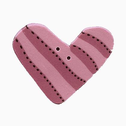 NH1006P - Pink Striped Heart