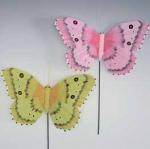 Mariposas con plumas - 18cm. (dos)
