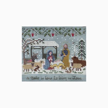Heirloom Nativity Sampler white floss accessory pack