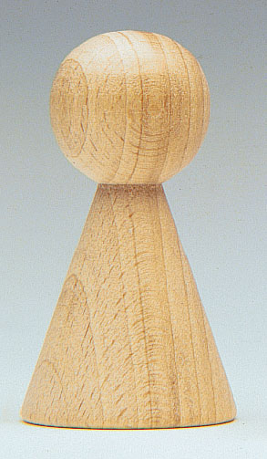 Cono de madera natural 70x42mm