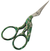 Tijera Cigüeña para Bordar - Verde