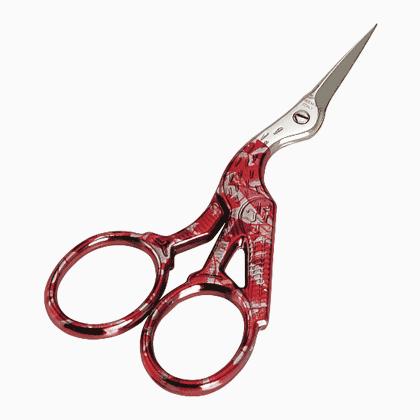 Tijera Cigüeña para Bordar - Roja