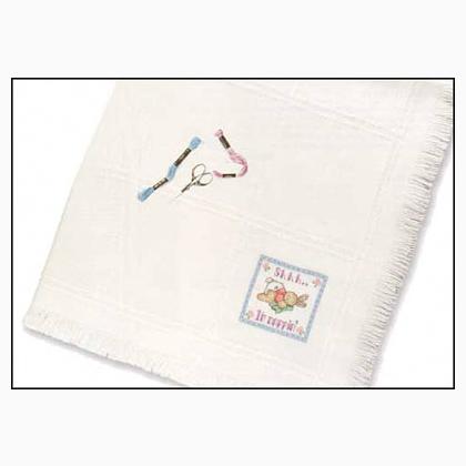 Afghan Nursery Time baby - Blanco antiguo