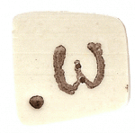 0400W - Tea-dyed Letter W
