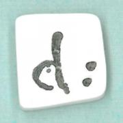 0500D - White Letter D