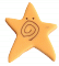 3500X - Extra Large Golden Swirly Star