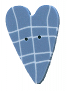 BW1003 - Blue Plaid Heart - Blue & White