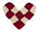 3368O - Overdyed Red & White Checked Heart