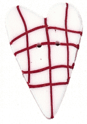 RW1002 - White Plaid Heart - Red & White
