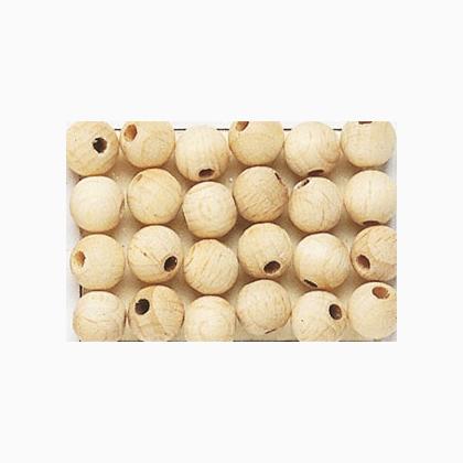 Perlas de madera 0,8 cm. Natural Claro