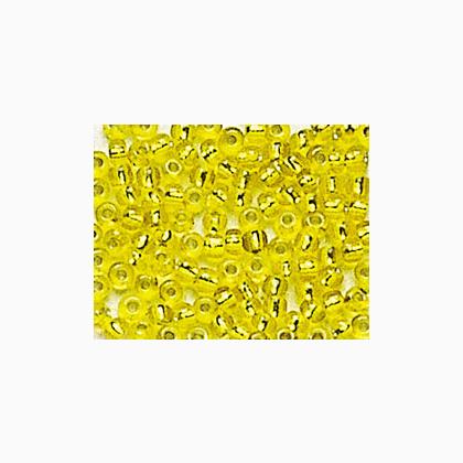 Rocailles - Transp. agujero plateado 2,6mm. - Amarillo