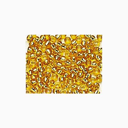 Rocailles - Transp. agujero plateado 2,6mm. - Oro