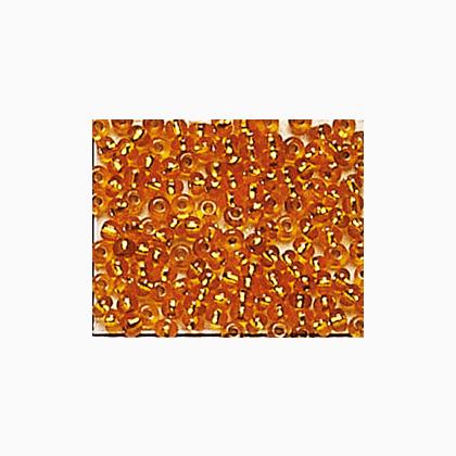 Rocailles - Transp. agujero plateado 2,6mm. - Naranja