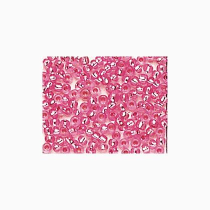 Rocailles - Transp. agujero plateado 2,6mm. - Rosa