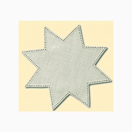 Pañito de mesa Estrella (pequeño) - Crema 20x20