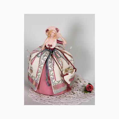 A Christmas Doll Pincushion & Thimble Purse