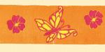 Cinta Velvetón: Mariposas - Naranja