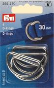Anillos semicirculares (30 mm.) - Plata