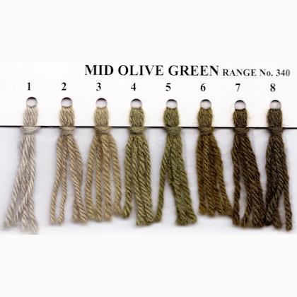 Crewel Wool Hank - Mid Olive Green 348