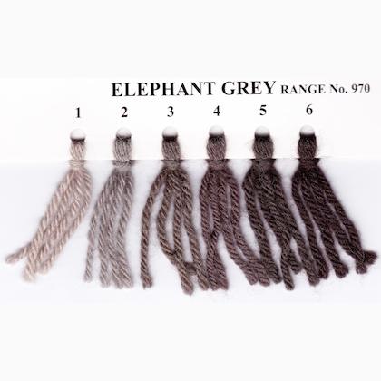 Crewel Wool Hank - Elephant Grey 972