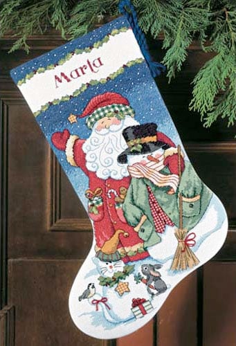 Santa & Snowman Stocking